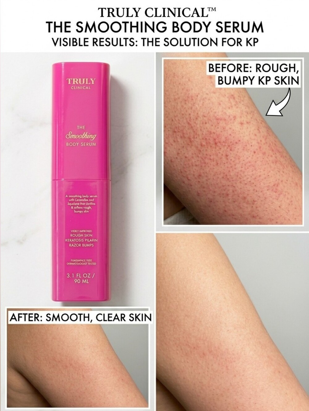 Truly Clinical The Smoothing Body Serum Body Serum 3.1 fl oz NWT
